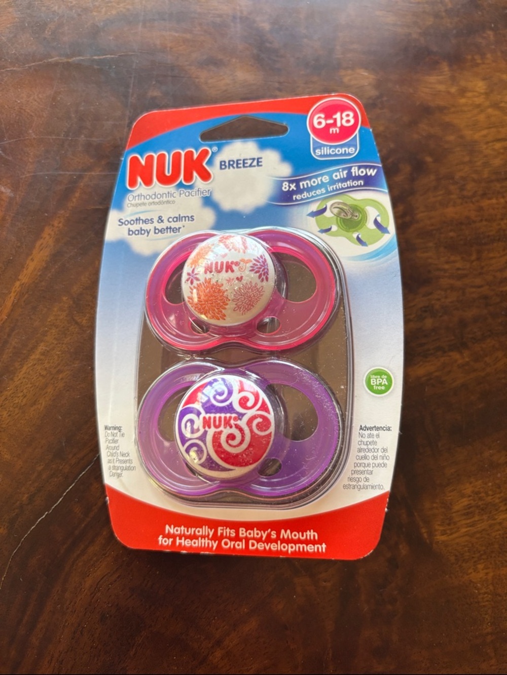 NUK Kids 2-Pack Orthodontic Pacifiers - Pink & Purple